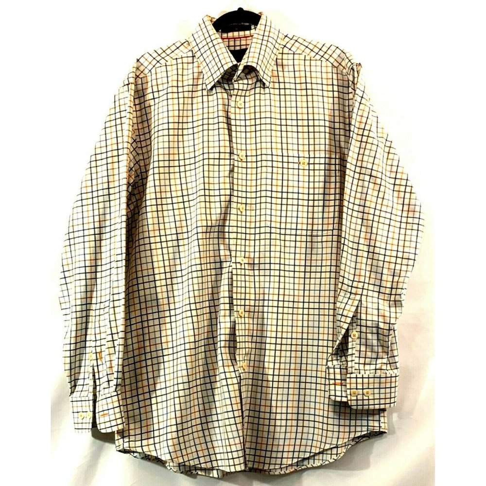 ORVIS Mens size M signature collection button down long sleeve shirt plaid